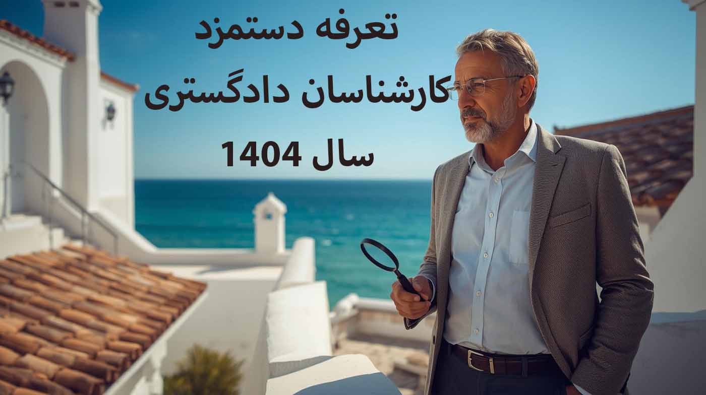 تعرفه کارشناسی 1404 تعرفه دستمزد کارشناسان کانون کارشناسان رسمی دادگستری 1404